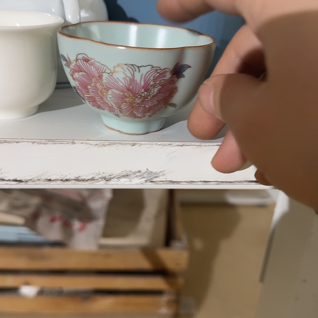 ****y汝窑牡丹主人杯一个