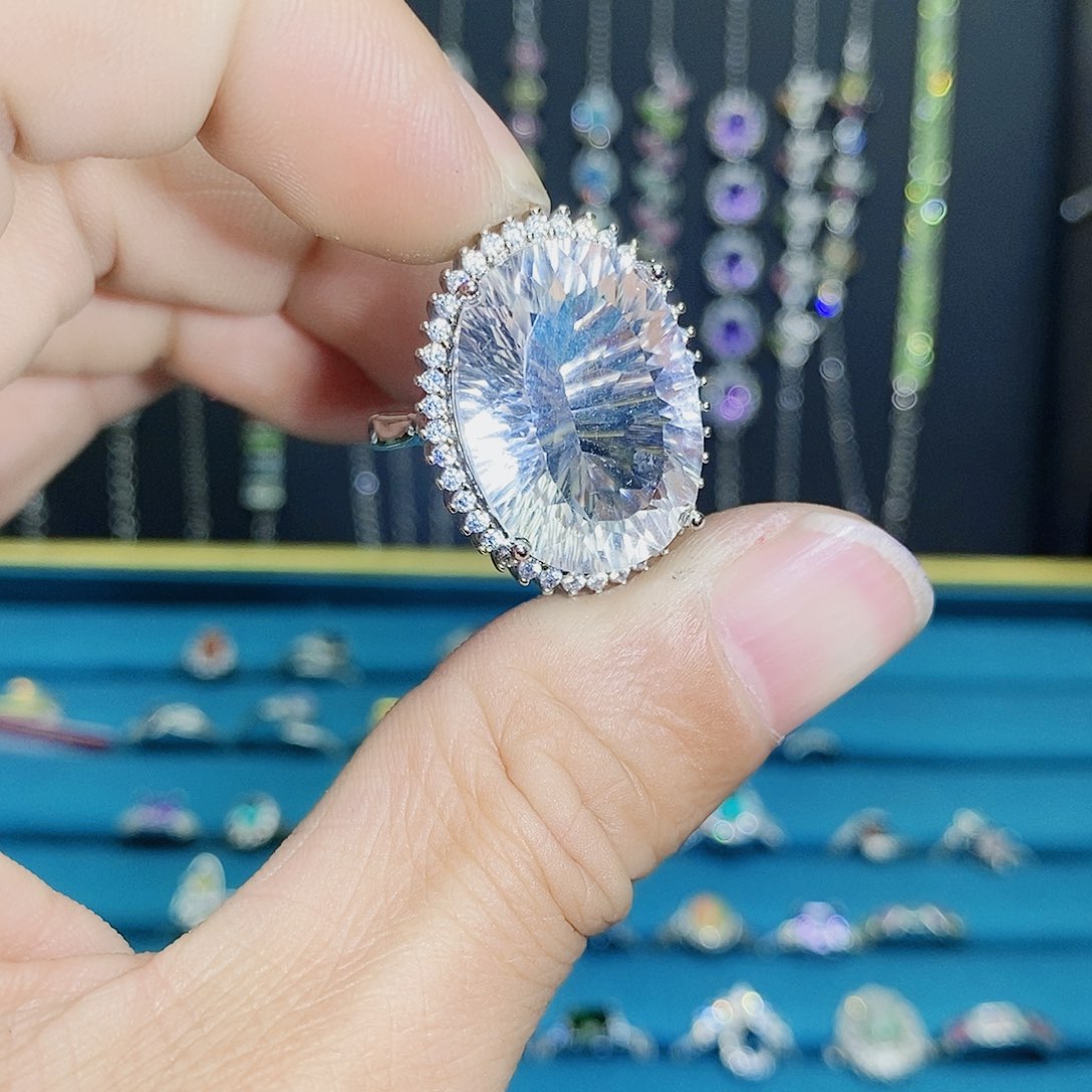 紫晶珠宝半成品银S925镶嵌