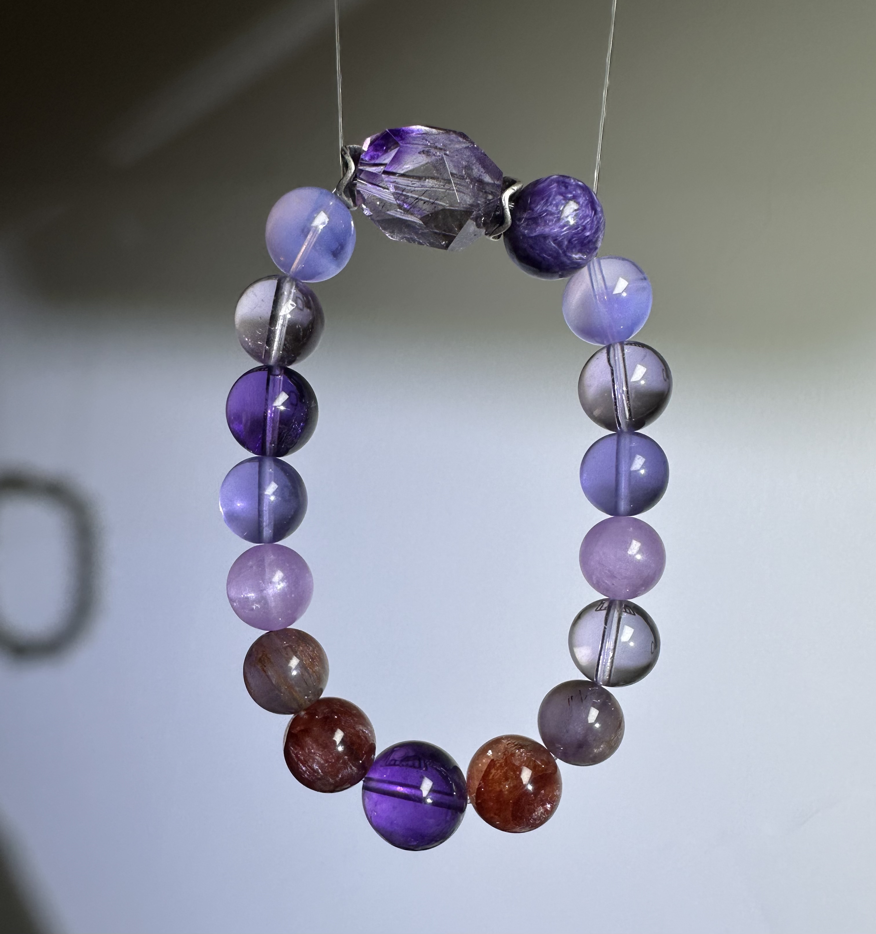 【九紫】天然高品质紫超七水晶diy多宝手链，多样式发一件 10mm