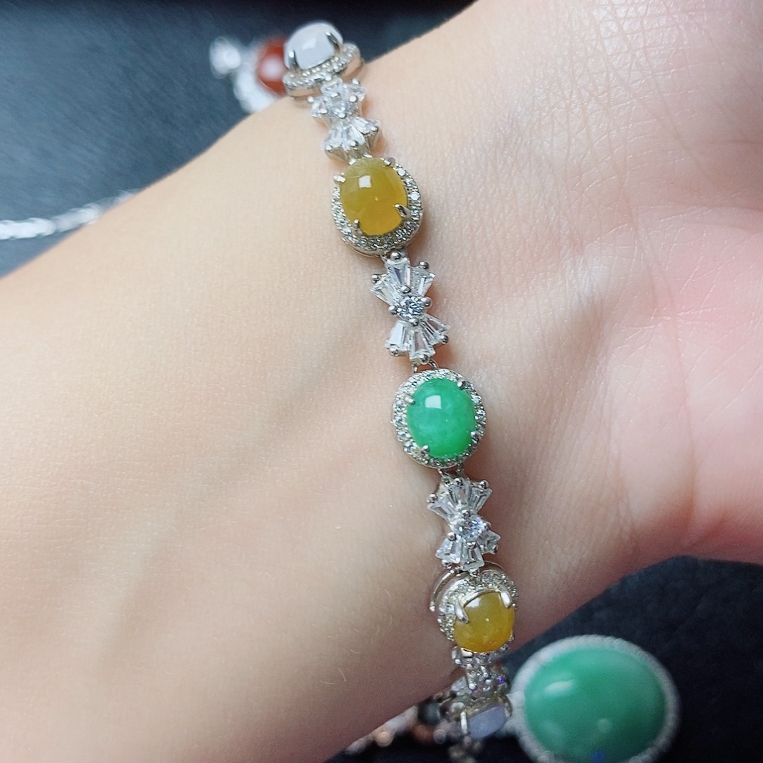 翡翠戒指银S925镶嵌1111111