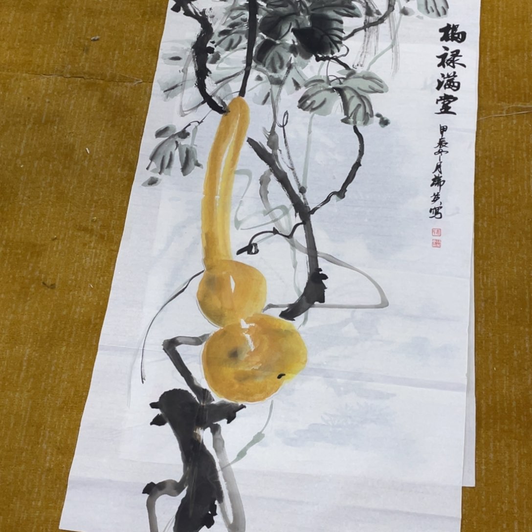 国画陈瑞英老师三尺花鸟5555