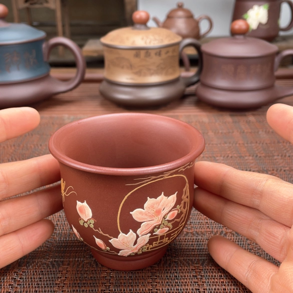 【闪购商品】紫砂茶杯宜兴原矿紫砂盖杯微瑕