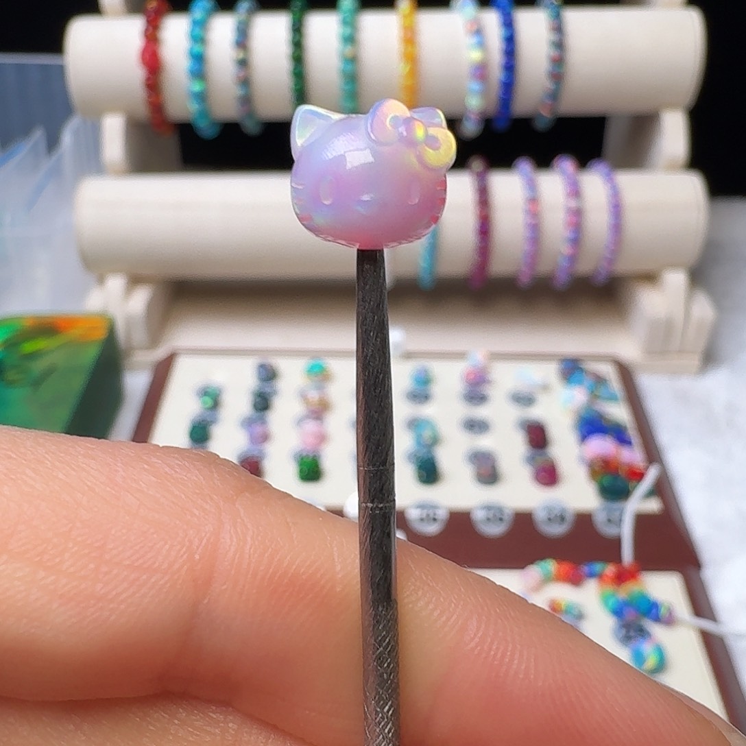 树脂制品人造欧泊卡10hallokit芭比粉单颗