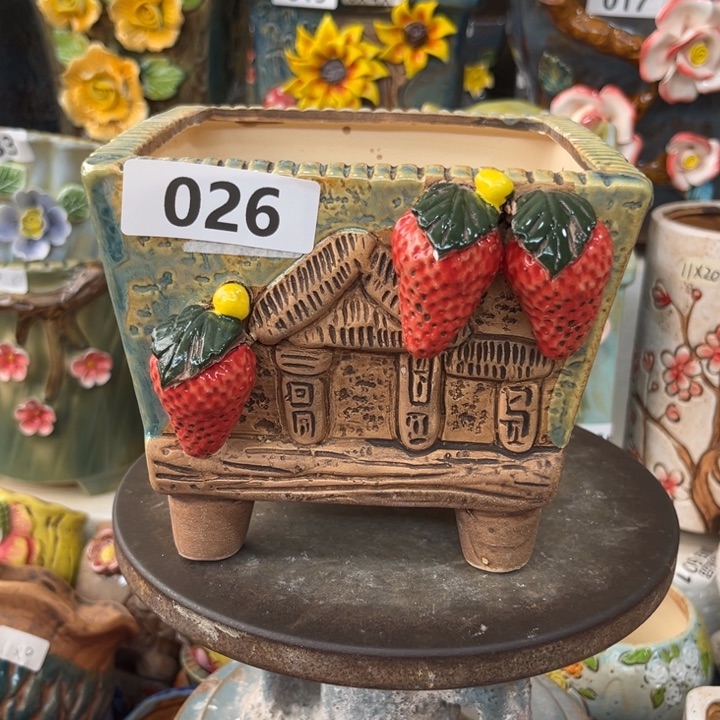 紫砂花盆粗陶材质多肉花盆