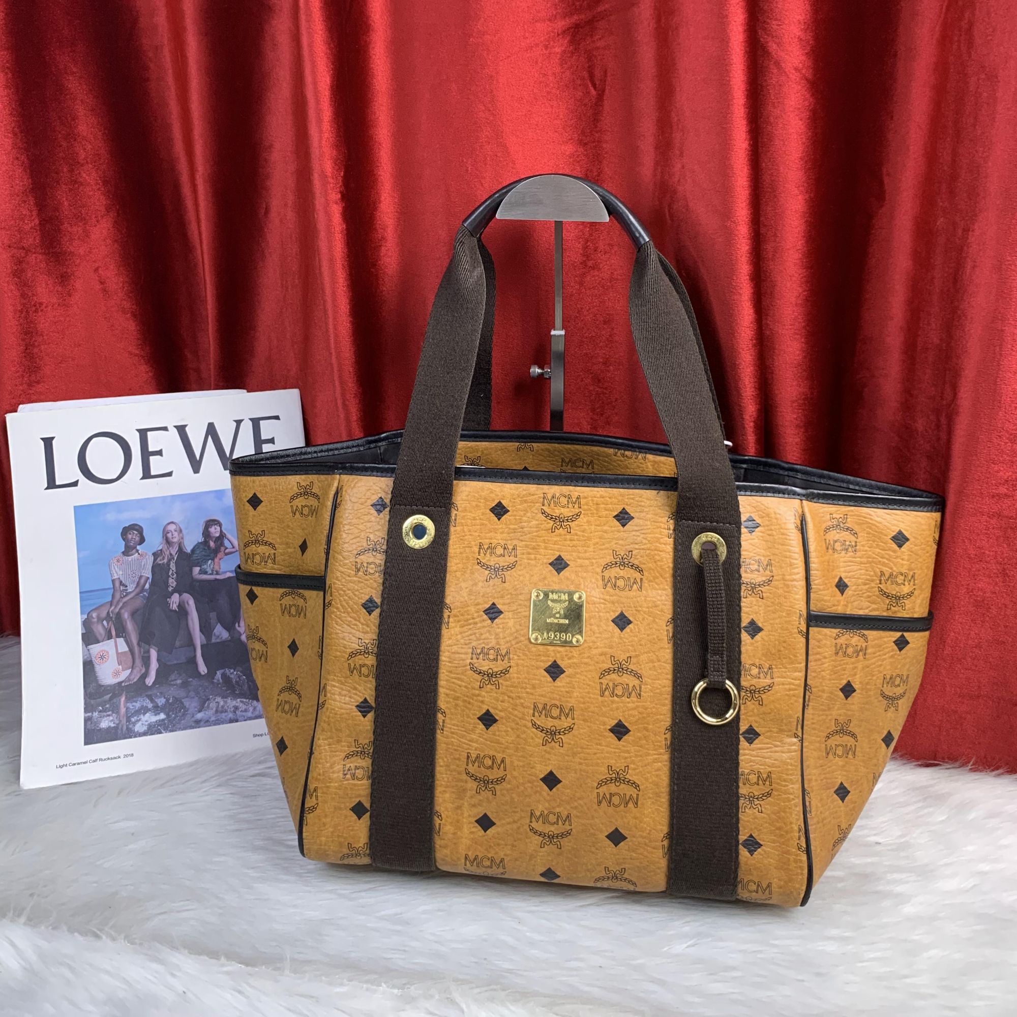 95新 MCM 干邑色单肩包/ZH10618010/8010