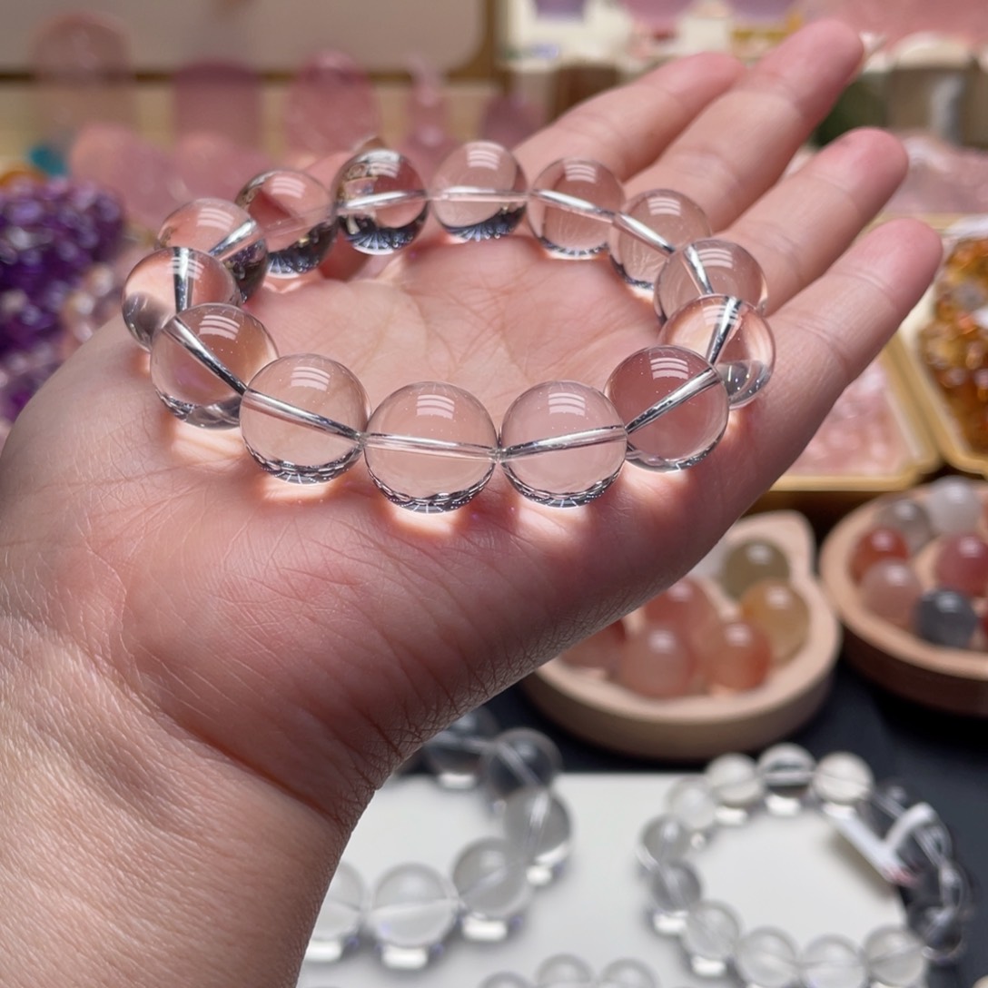 未镶嵌手链水晶白水晶14mm