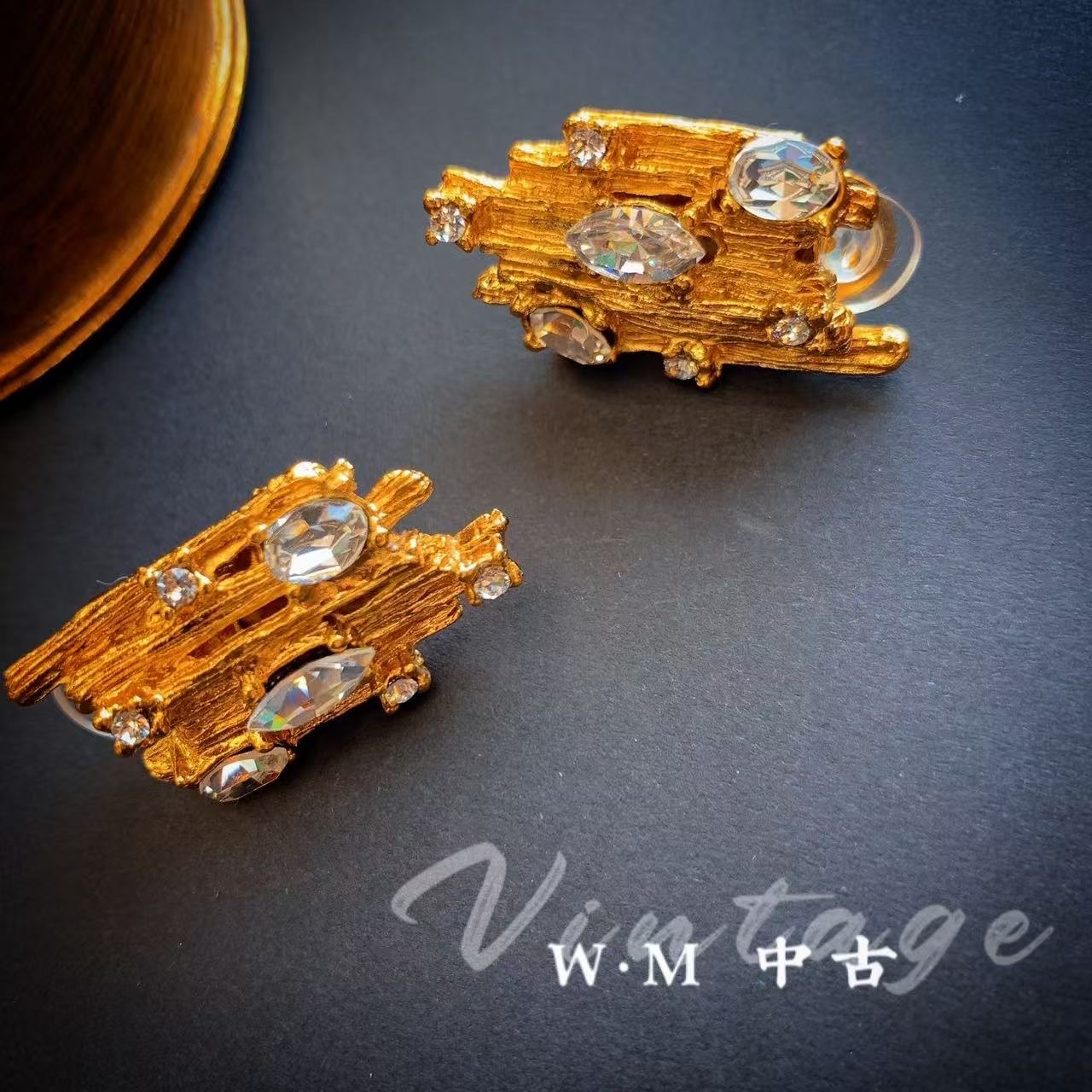 铜合金耳饰 W·M中古-Gavilane（法）耳夹