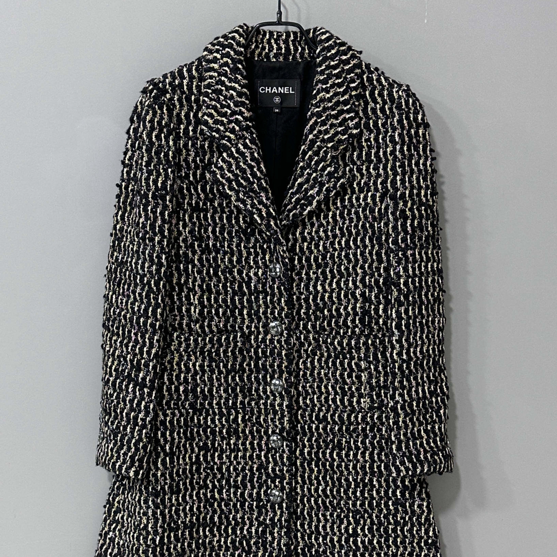 99新 Chanel/香奈儿 21k彩色亮片编制长款外套 Chanel/34码/28918