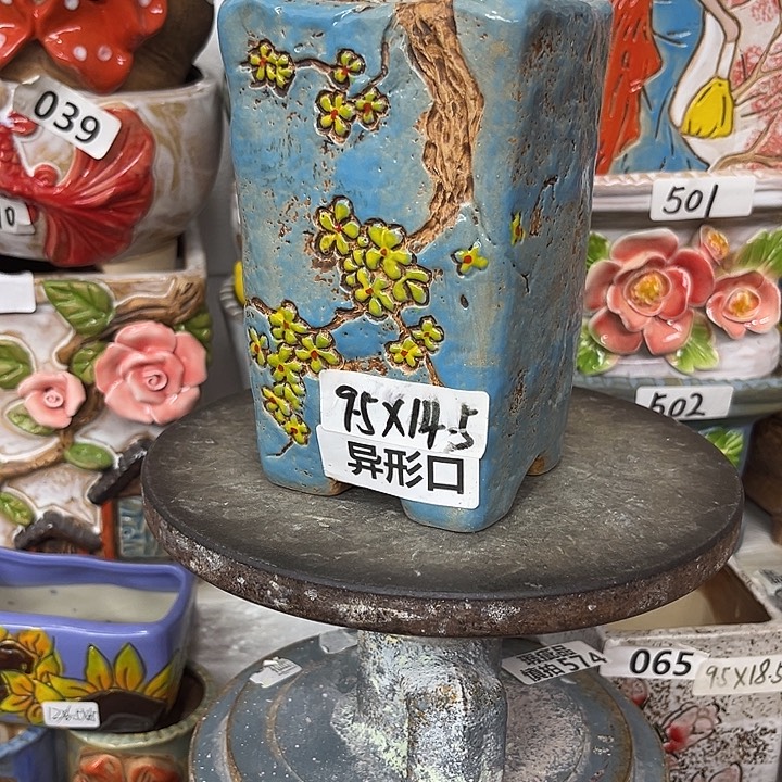 粗陶材质多肉花盆