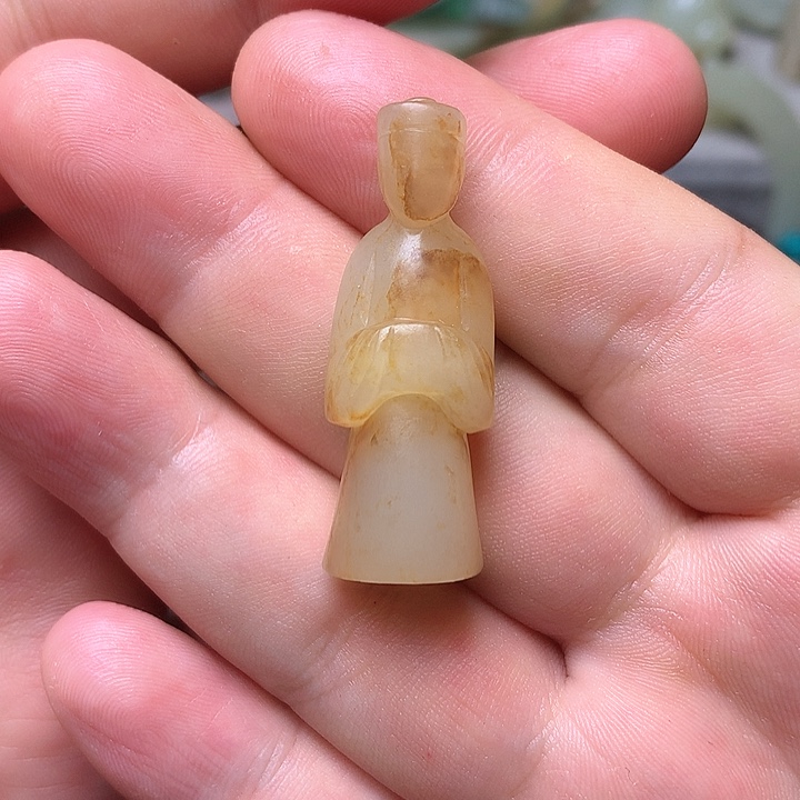 和田玉未镶嵌挂件杜*生