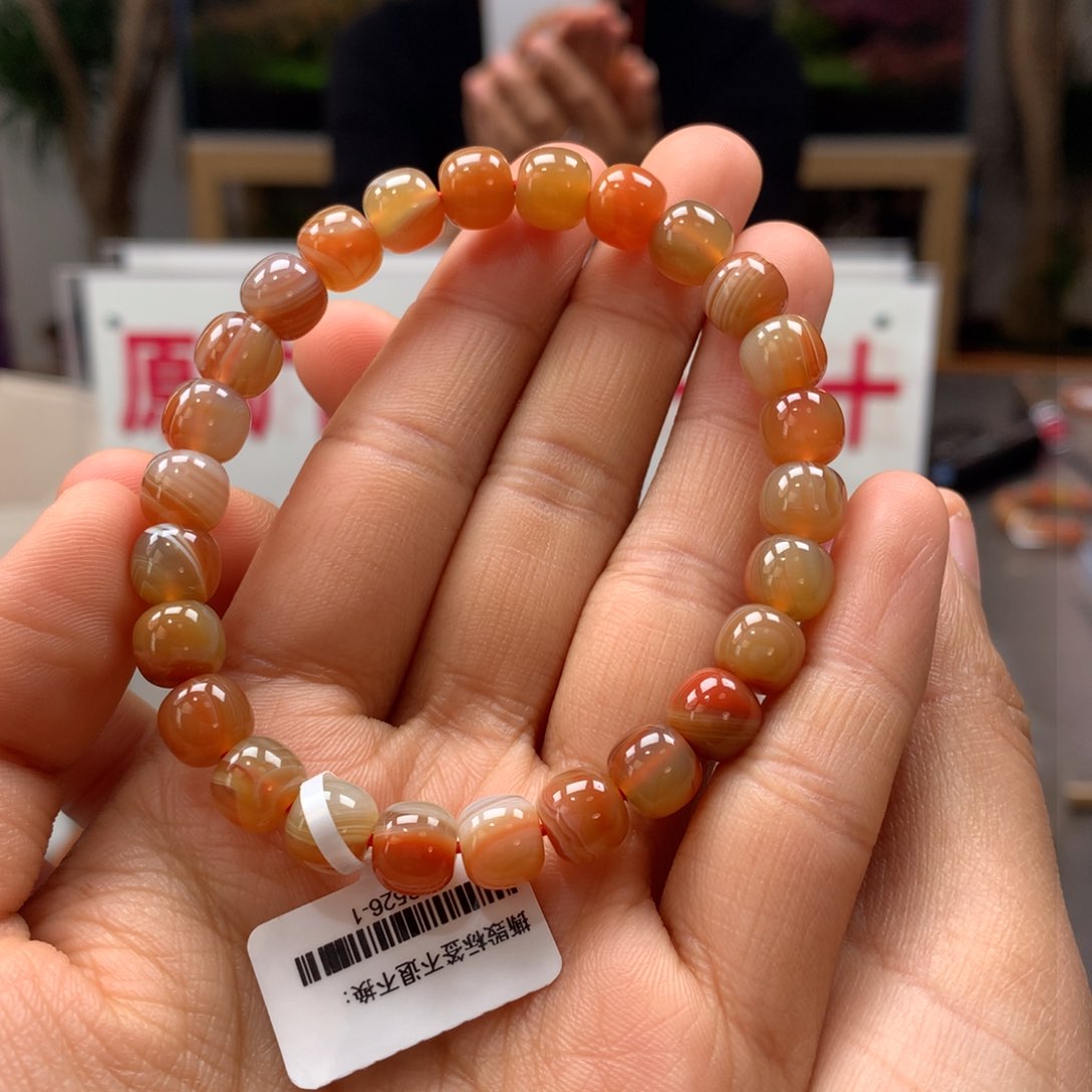 南红玛瑙8mm老型手串单圈手串未镶嵌