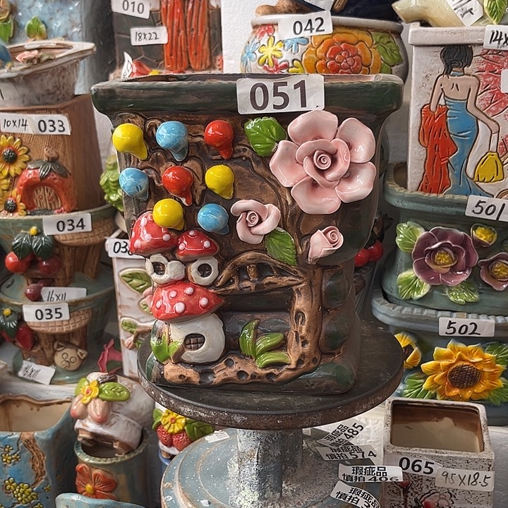 粗陶材质多肉花盆