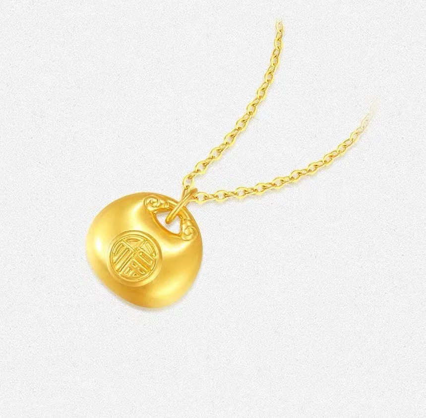  [清货专属链接]XL3410胖福项链实心锁骨链