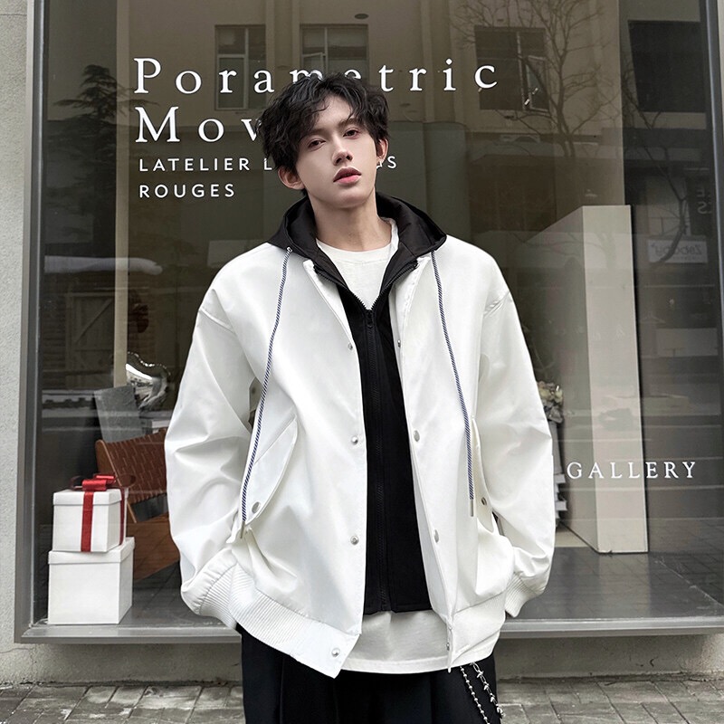 文景揭棋 假两件夹克外套 JK001