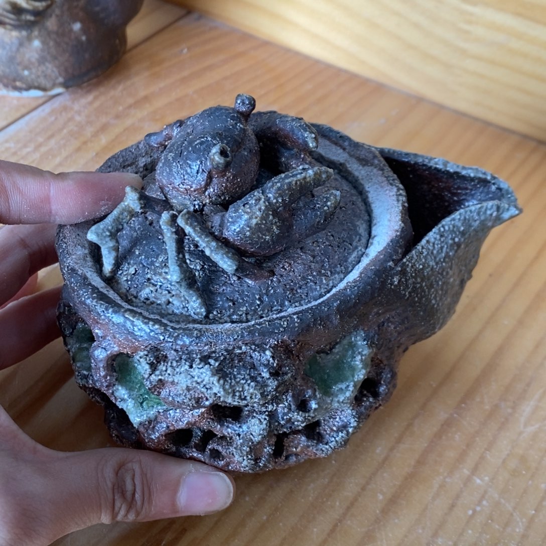 陶园柴烧，精品高货。V21瑕疵多处瑕疵大瑕疵