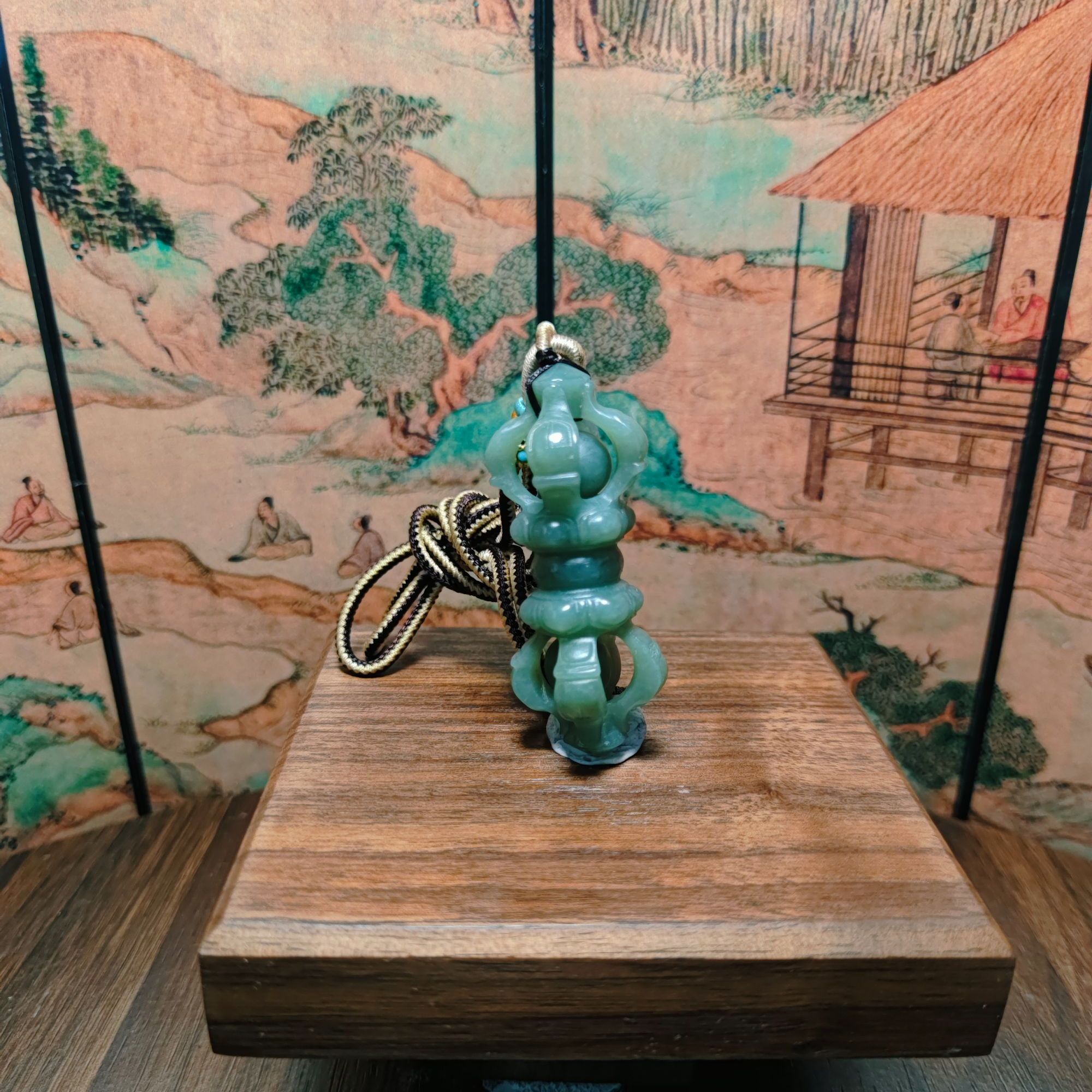 N和田玉降魔杵吊坠0758