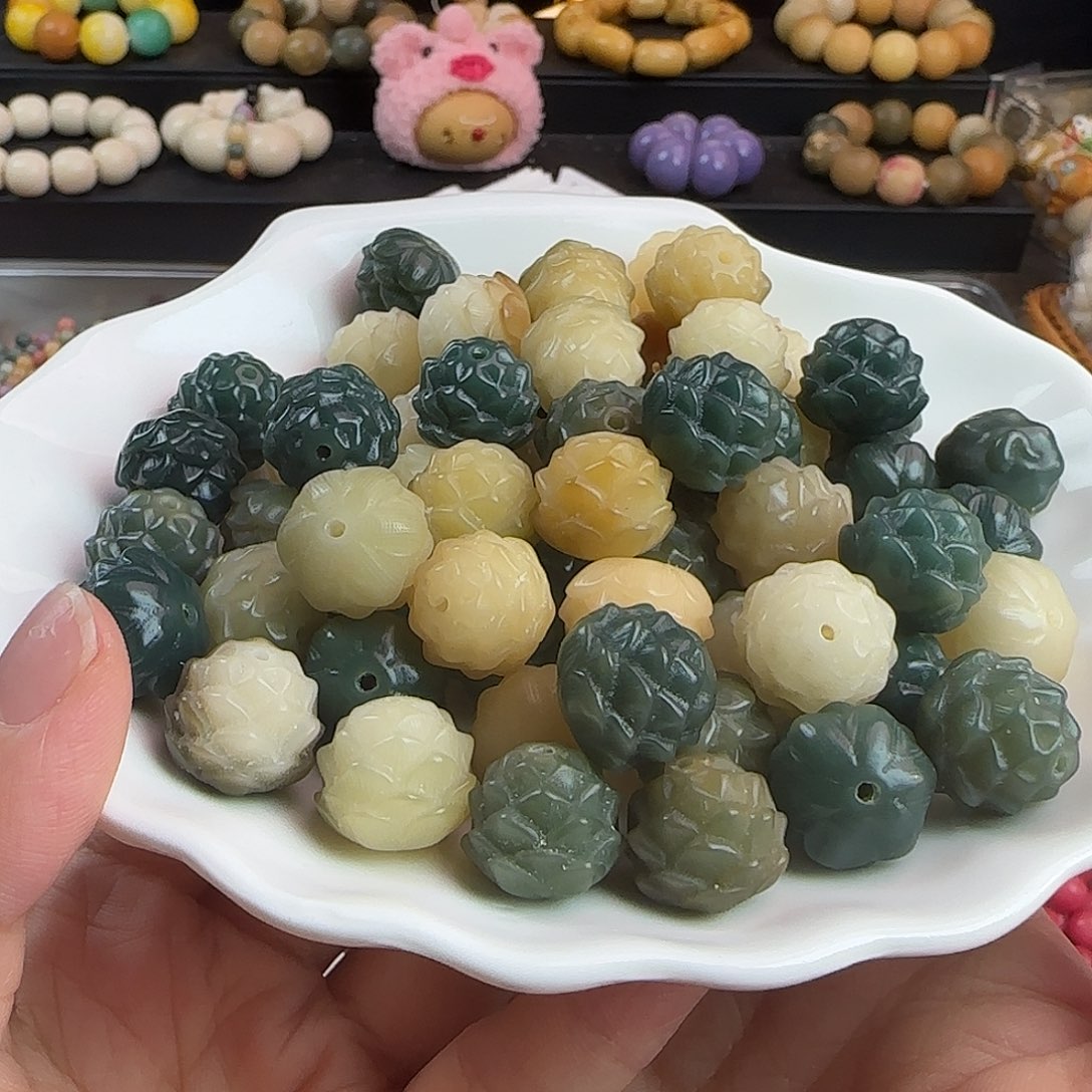 菩提根/象牙果手串卡16多宝肉莲15颗