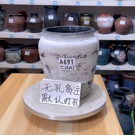 红陶手工制作工艺花盆