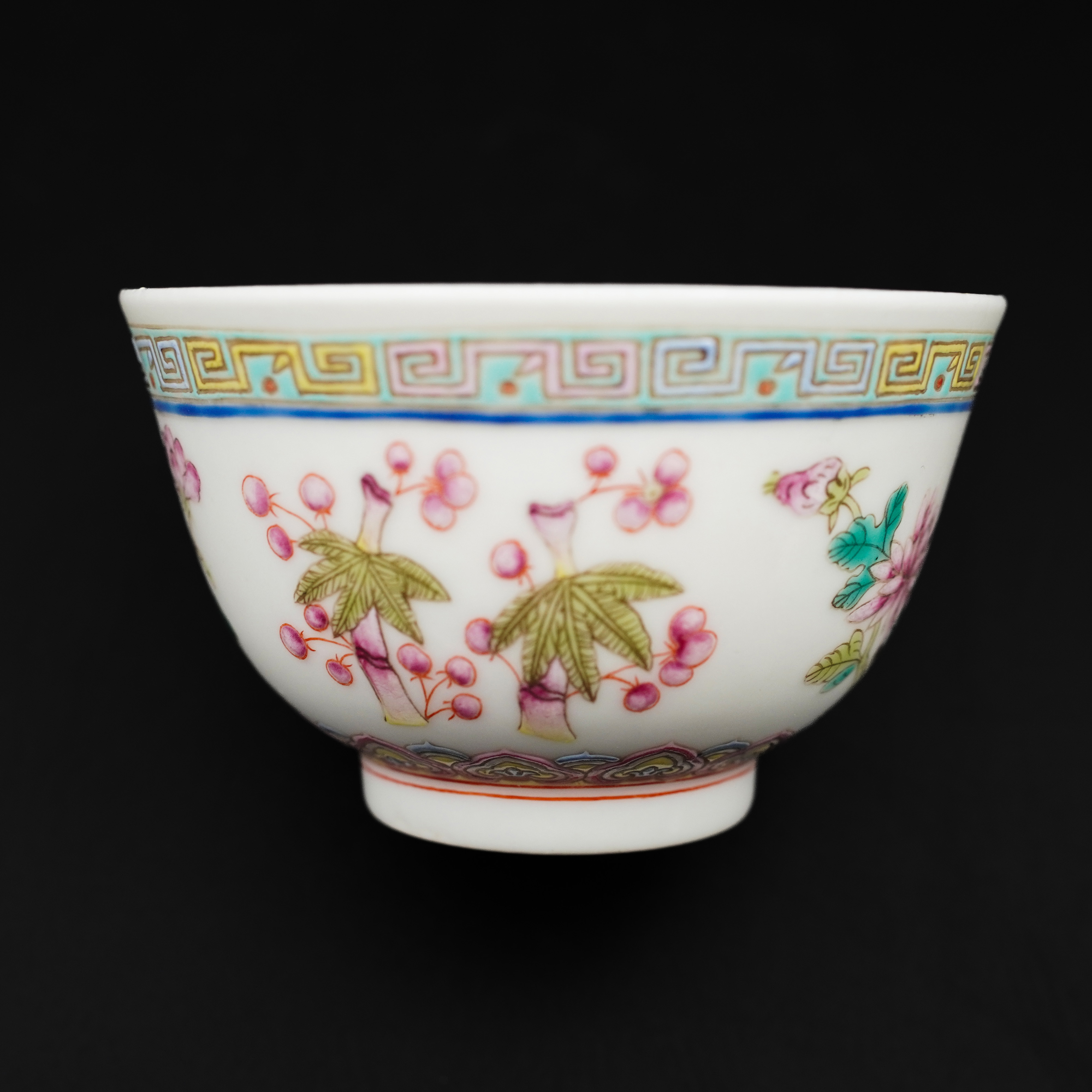清光绪粉彩四季花卉杯-59