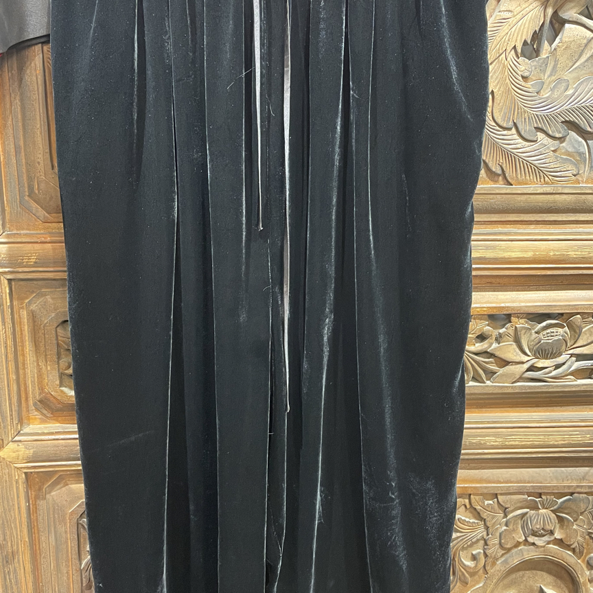 设计款真丝绒时装裤女