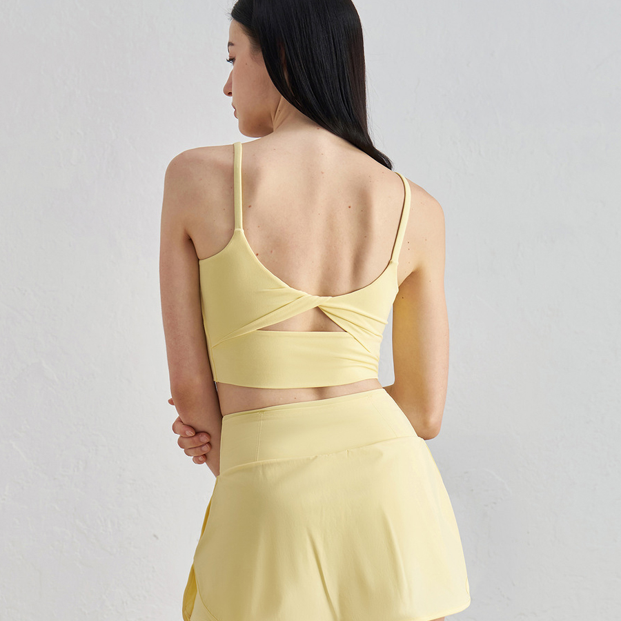 【裸感】撞色5-2009瑜伽背心经典工字背心可外穿带胸垫