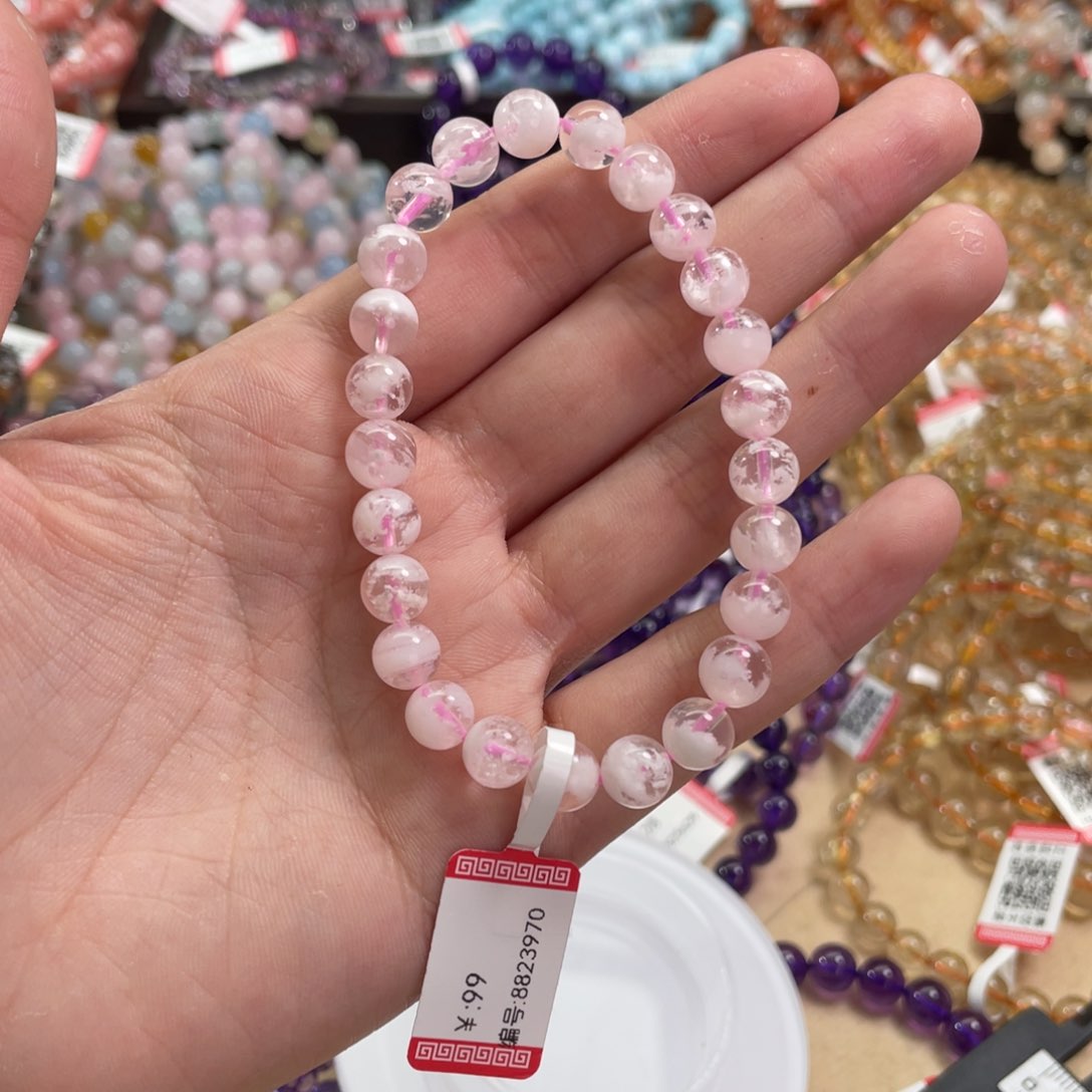 水晶手链未镶嵌雪花幽灵 7.7mm