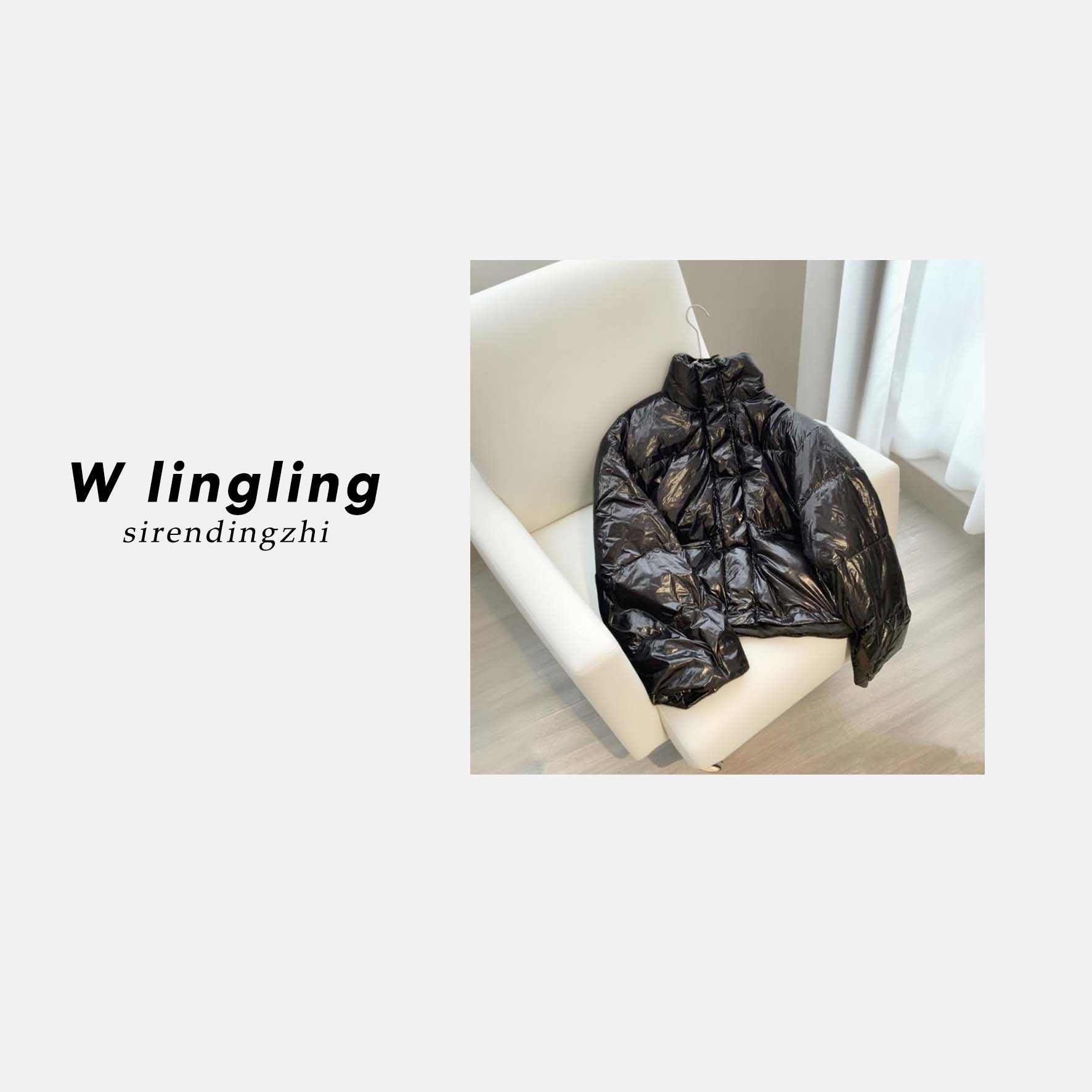 玲姐定制-立领经典百搭羽绒服秋冬保暖外套短款宽松羽绒服2105