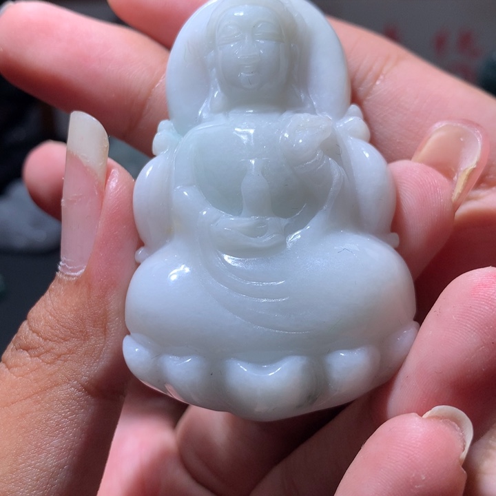 翡翠未镶嵌颈饰保真天然a货翡翠