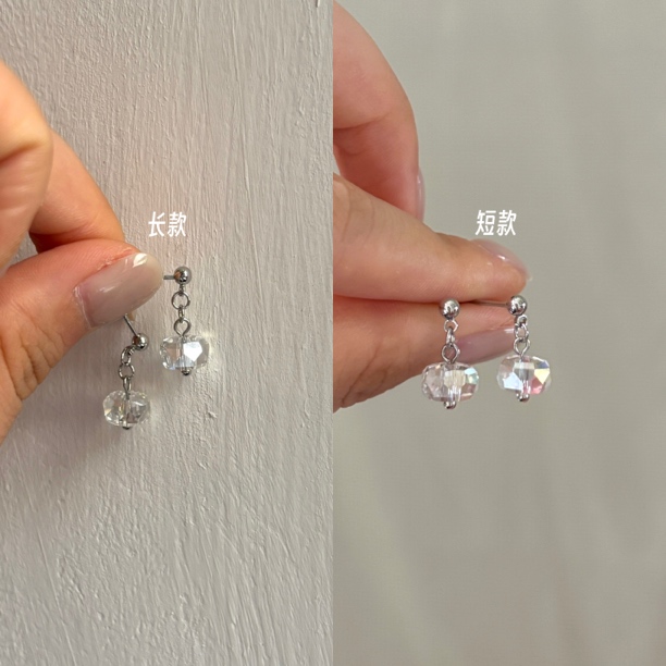 铜合金耳饰 琉璃 精致百搭简约 耳饰短款法式 耳坠