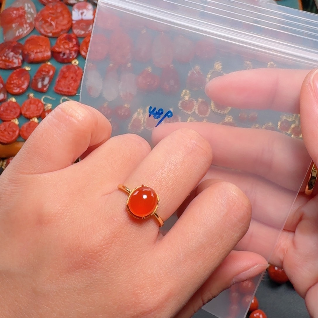 南红玛瑙南红玛瑙银S925镶嵌