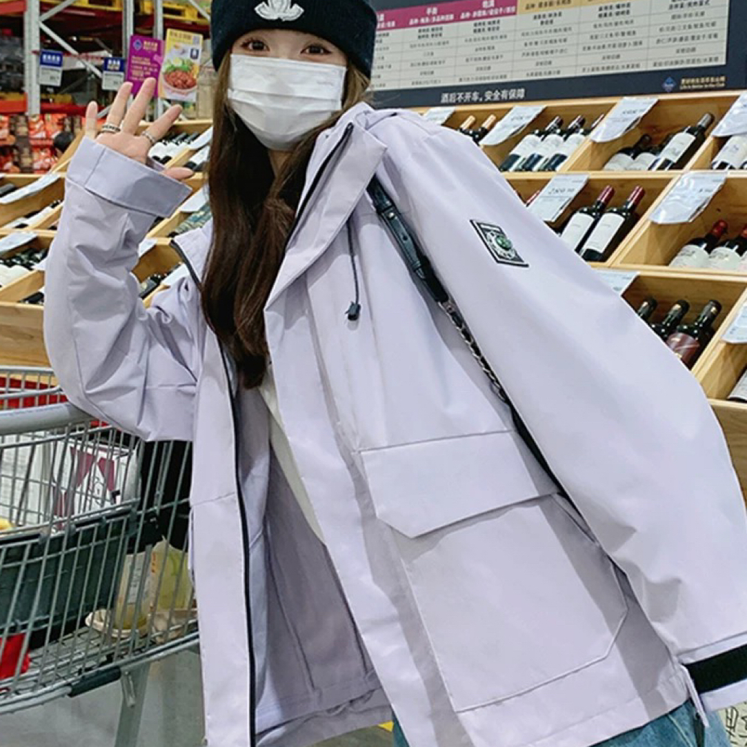 2025新款纯色冲锋衣三合一防风防雨男女同款情侣登山服加绒