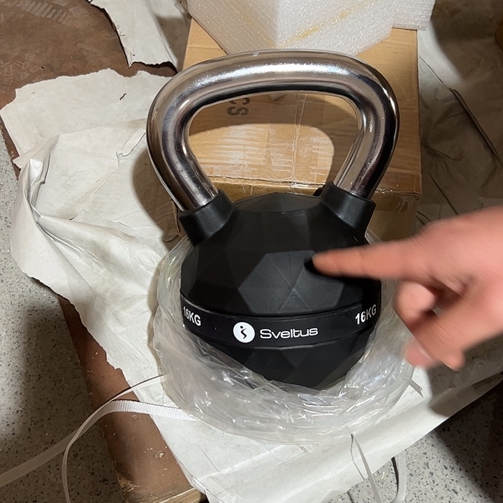 全新黑色竞技壶铃16公斤一只