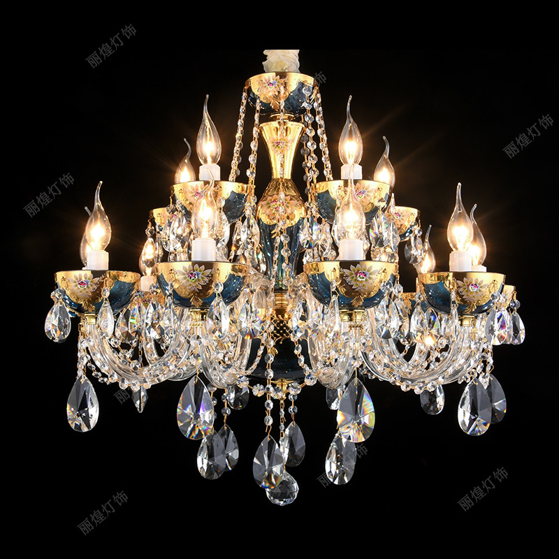 【丽煌灯饰】高端法式奢华大气家用别墅酒店简欧蜡烛灯