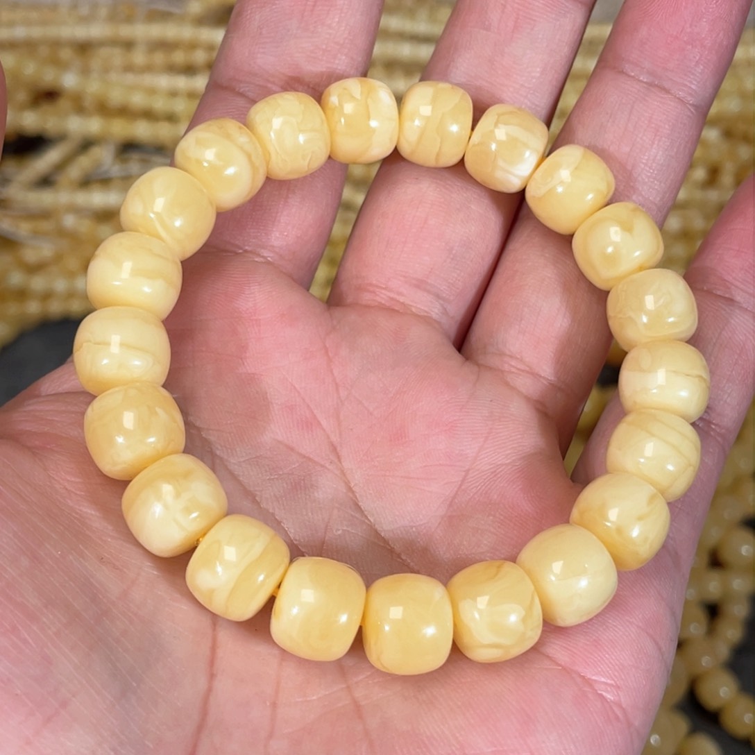 蜜蜡裸石未镶嵌蜜蜡手串11mm