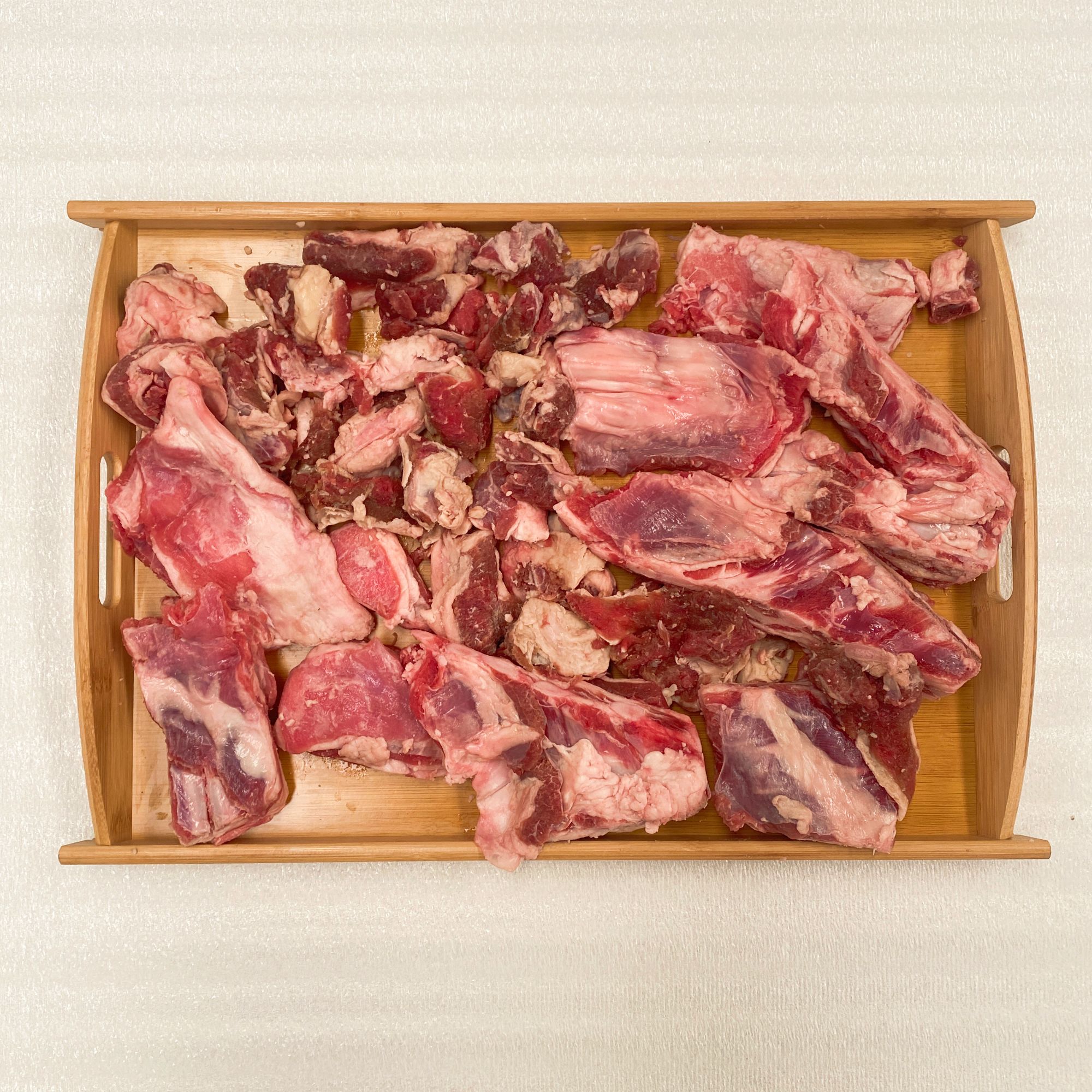 【清真】新西兰进口羔羊 带骨羊肉 肋骨条 小块羊肉 介意肥者勿拍