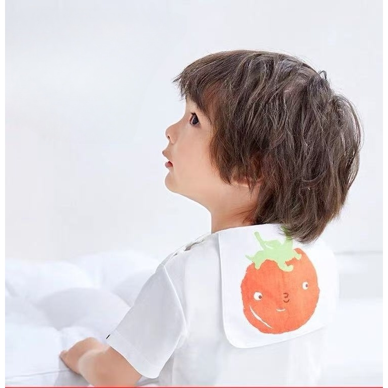 新款婴儿吸汗巾(一组5条)(图案不挑)B2977