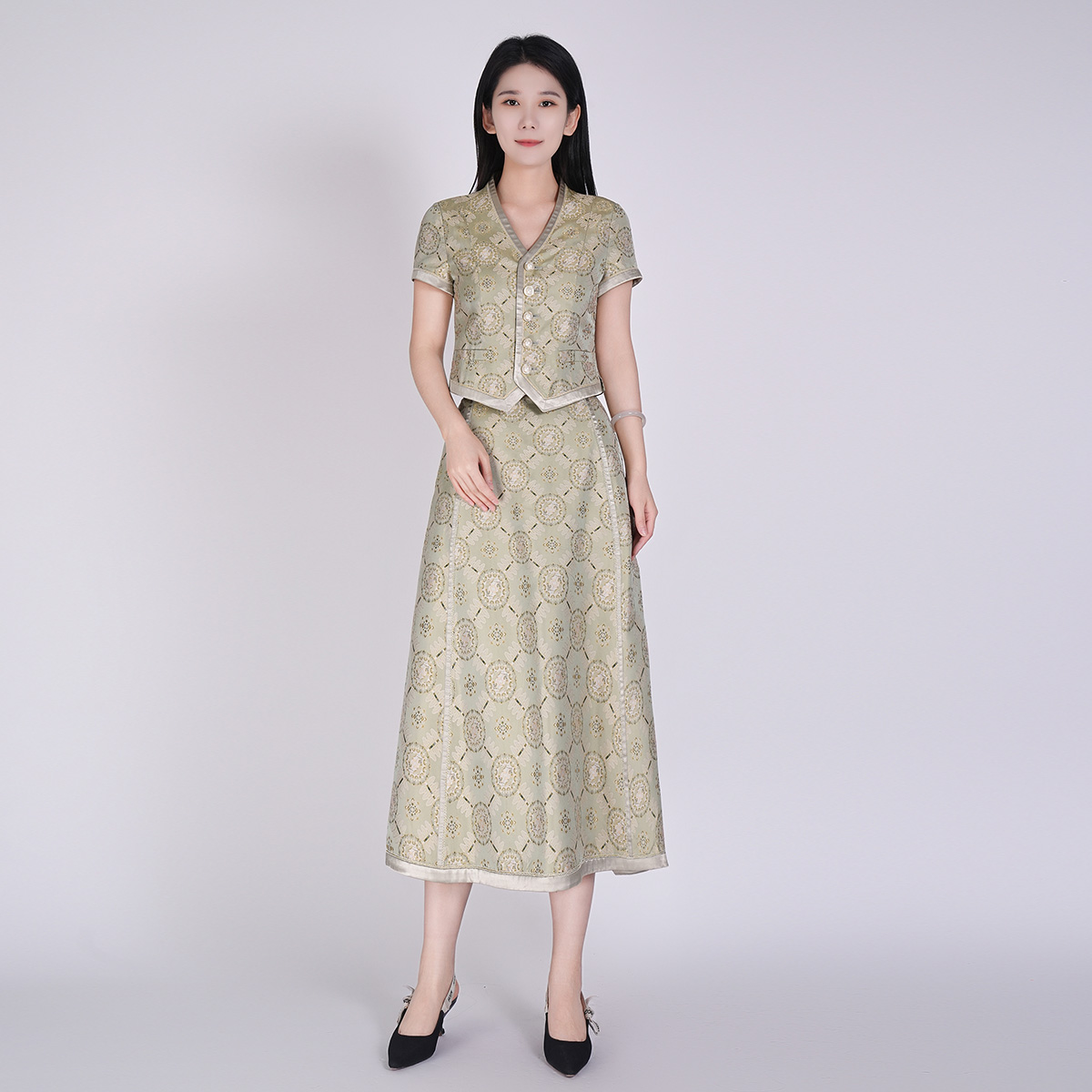 【大师系列-钱小萍宋锦】手工高定瑾之套装HBSS050278+HBSS050279