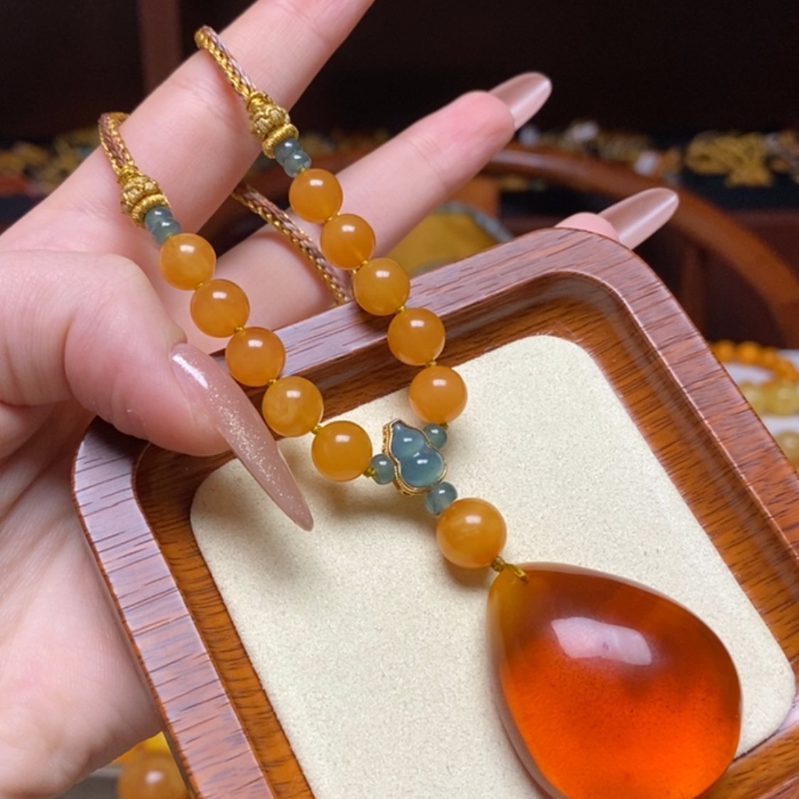 【闪购商品】蜜蜡颈饰未镶嵌项链