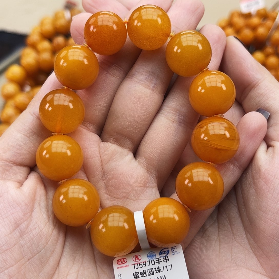 未镶嵌琥珀手链17m