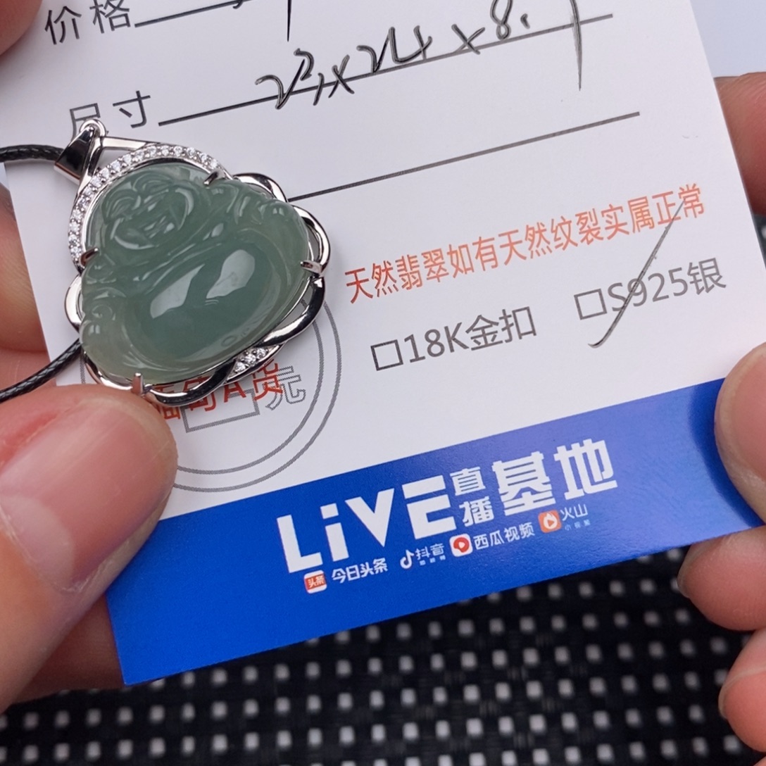 翡翠银S925镶嵌颈饰