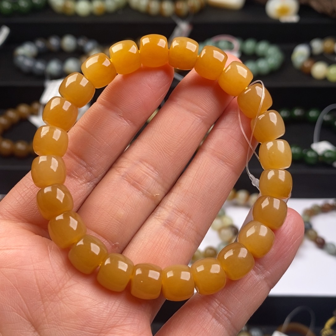 和田玉手串未镶嵌人**人