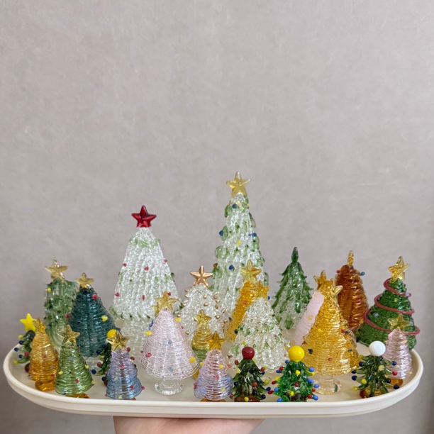 【琉璃圣诞树】手工琉璃圣诞树diy摆件
