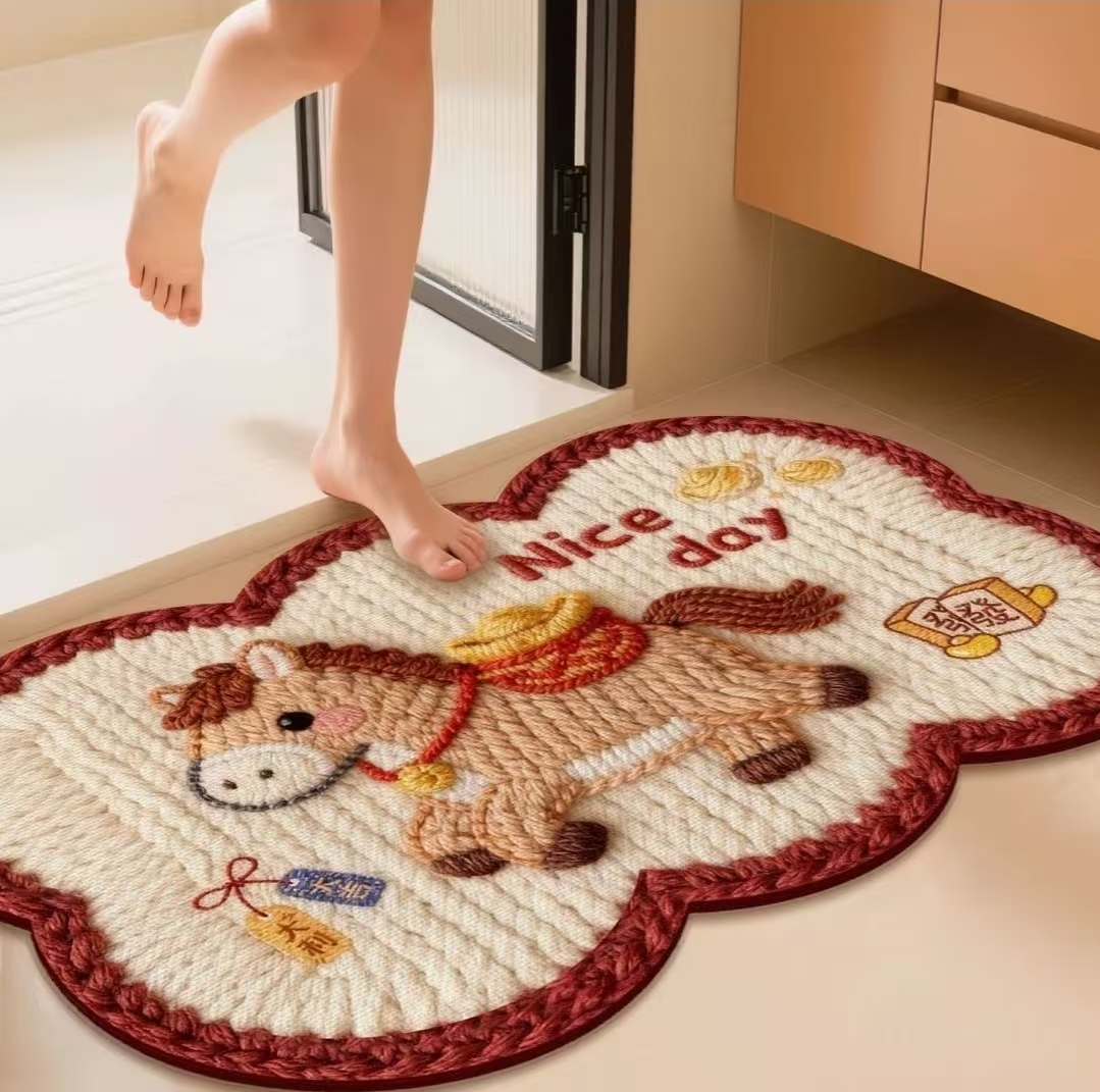 到手两件40*60CM防滑橡胶底地垫客厅摇椅家用通用脚垫