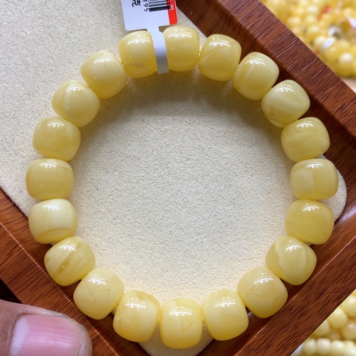 蜜蜡手链未镶嵌不**雨蜜蜡