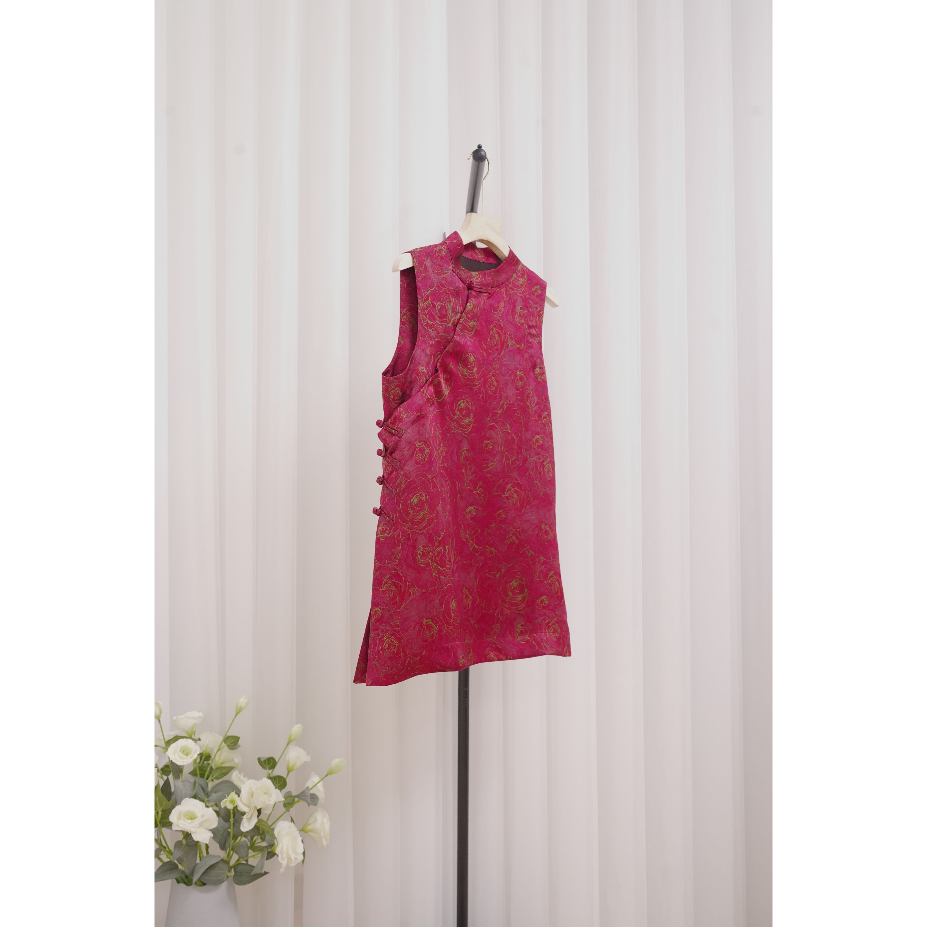 2025文哥工作室新品女夏季高定设计马甲连衣裙时尚复古ML-22516