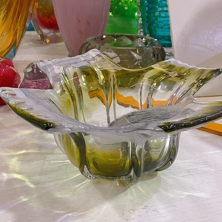 琉璃琉璃花瓶高10口24