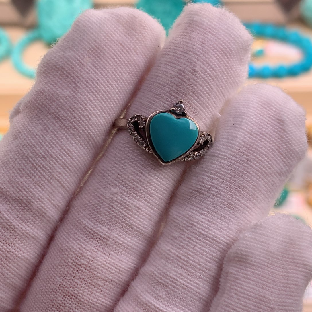 绿松石珠宝奇石银S925镶嵌