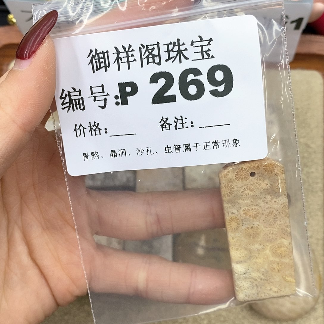 硅化珊瑚（珊瑚玉）P未镶嵌蝶*