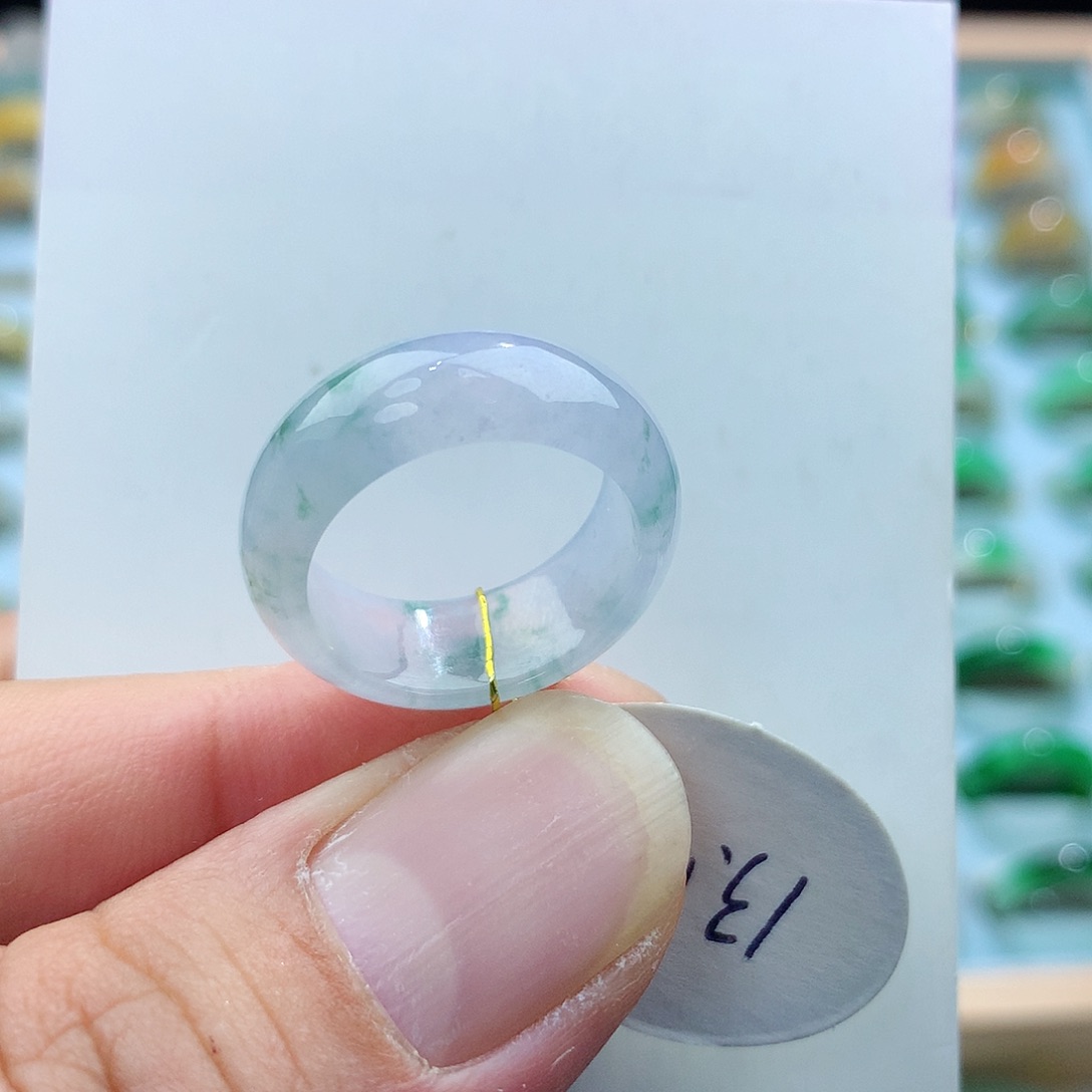 翡翠戒指未镶嵌13-14号