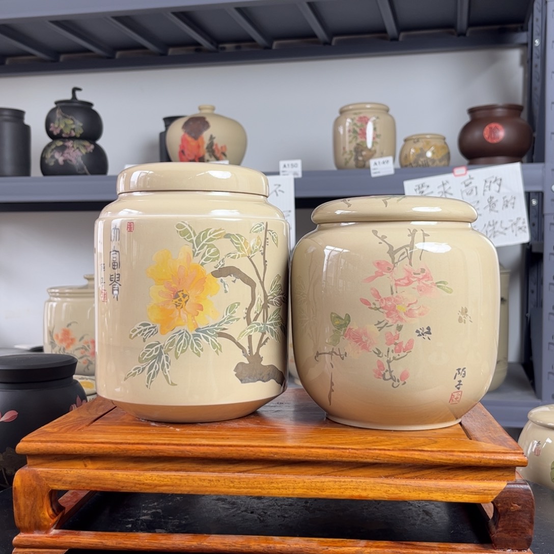 白泥水亮光存茶罐醒茶罐